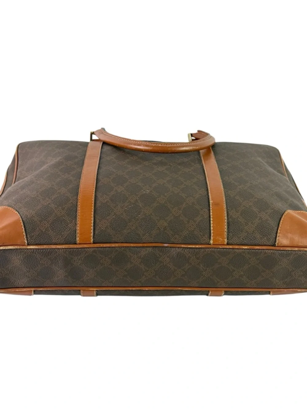 BALLY Vintage Documents Canvas Leather Briefcase Made in Italy